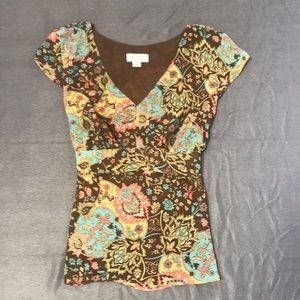 Ann Taylor Loft Sheer Lined Blouse 14P